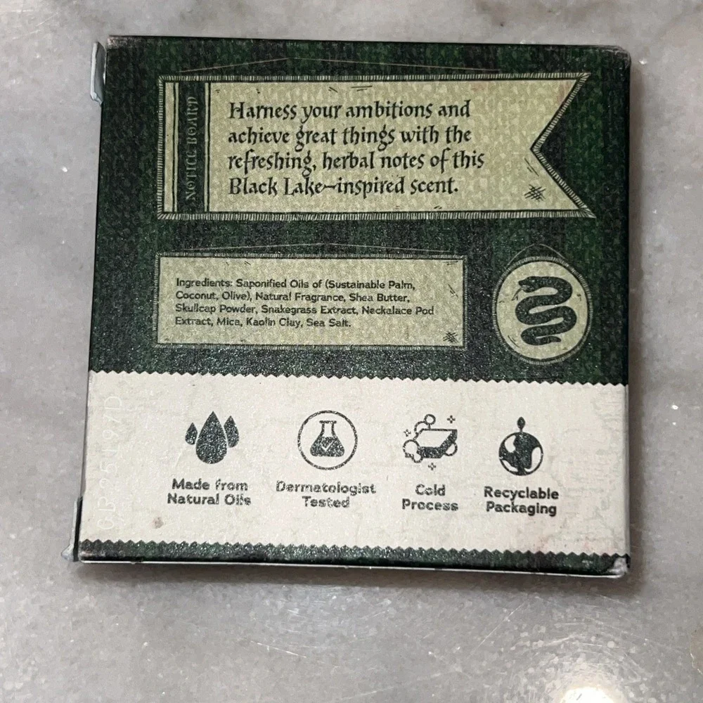Harry Potter Dr. Squatch Slytherin Suds of the Sly Men's Soap Bar 5oz 3 Pack New